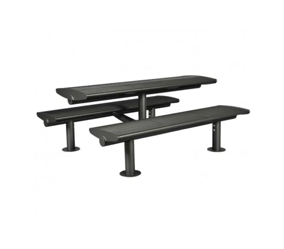 Groundlevel Senna picknicktafel staal 180x155 cm groep