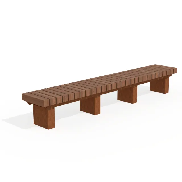 Groundlevel BRUUT XL 3150-ZR vlakke bank Cumaru 3175 mm