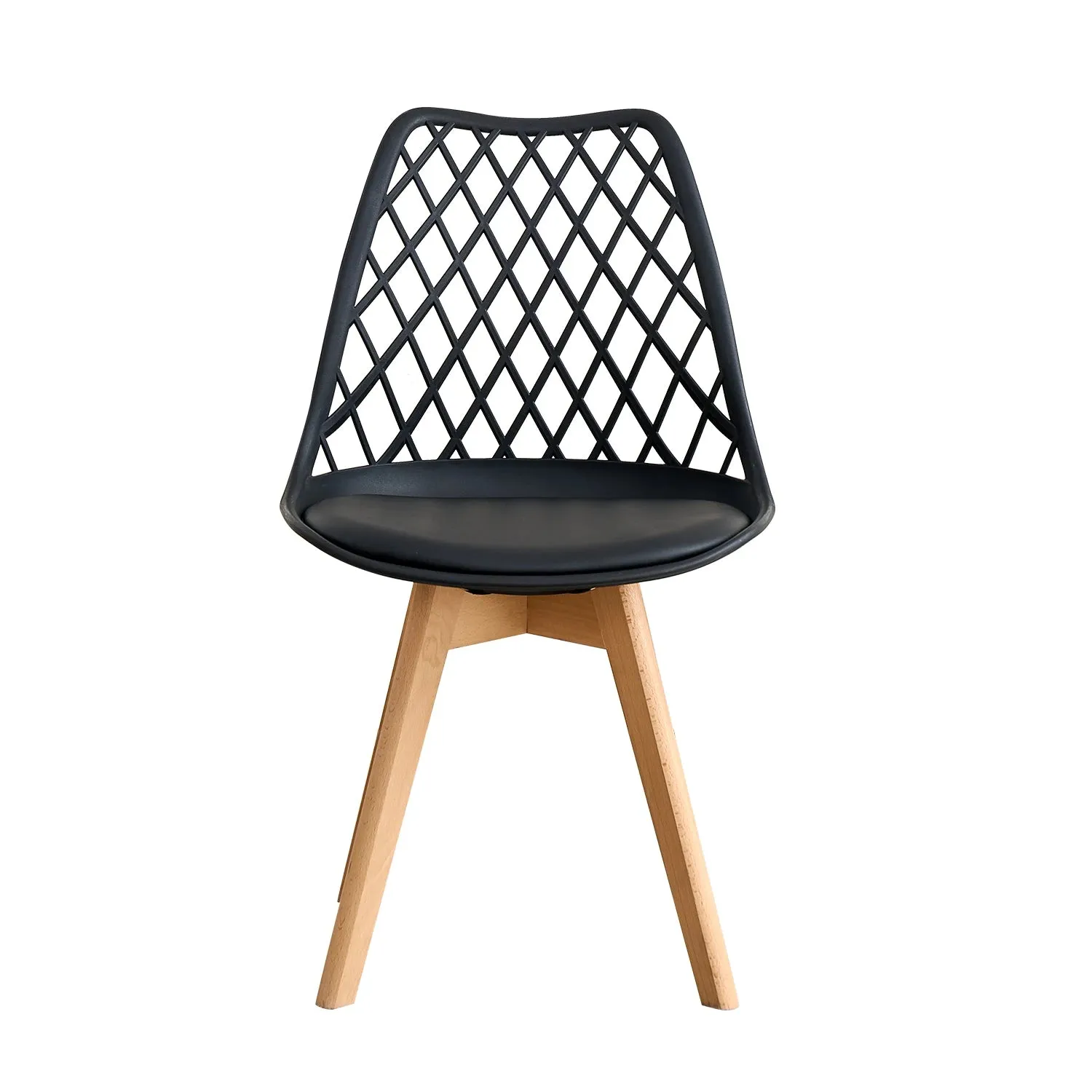OutdoorMatch eetkamerstoelen set van 4 khaki mesh beukenhout