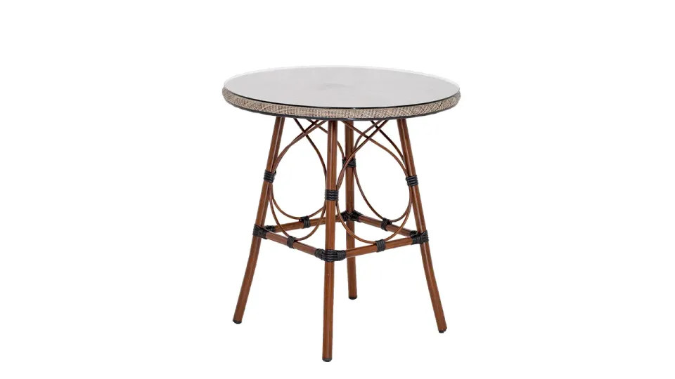 ACAMP Maui Bistrotisch Bistrotafel Glas Bamboe