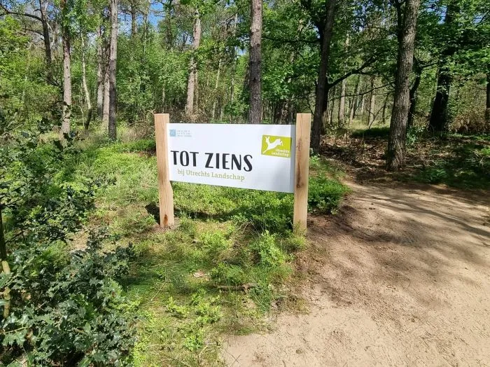 Jaap de Vries Producties Informatiebord Vitaal Sportpark eiken 2-staander