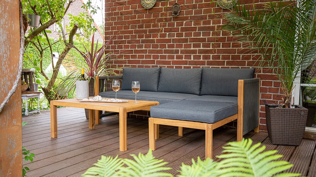 ACAMP Malaga loungeset 3-delig acacia comfortabel
