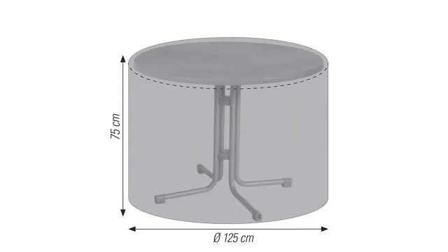 ACAMP tafelhoes rond 125x75 cm