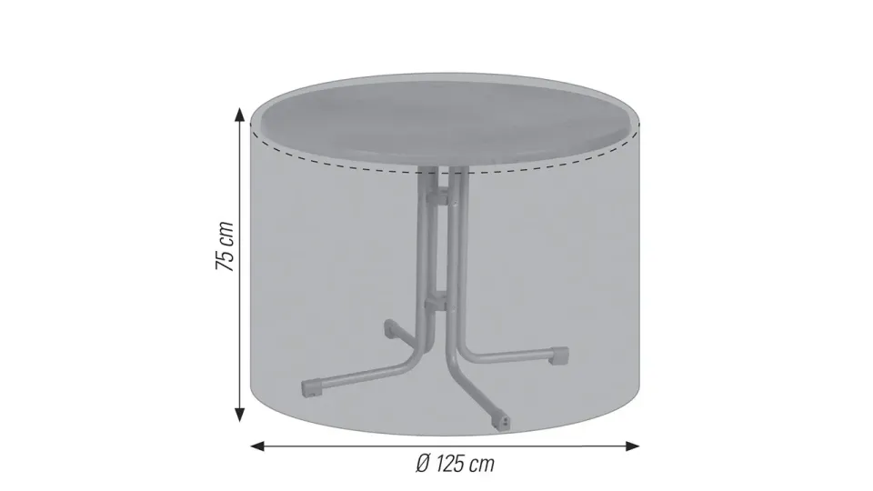 ACAMP tafelhoes rond 125x75 cm