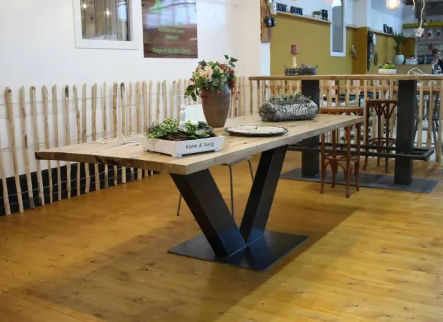 Jaap de Vries Manchester eettafel 244x93 cm wagondelen