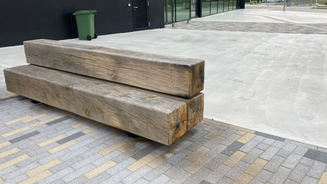 Jaap de Vries London Street bank eiken 300cm zwart