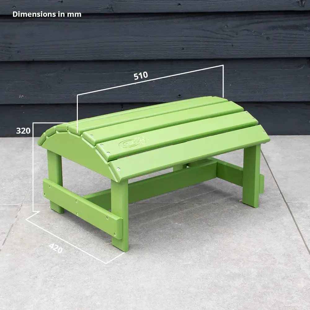 Comfychair Limoengroen voetenbank kunststof