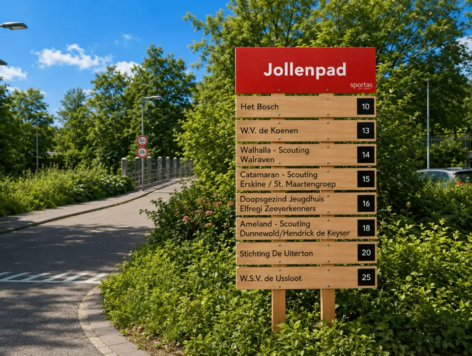 Jaap de Vries Lugano bewegwijzering eiken palen