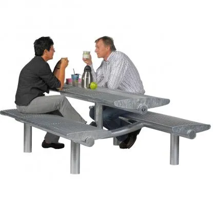 Groundlevel Senna picknicktafel staal 180x155 cm groep