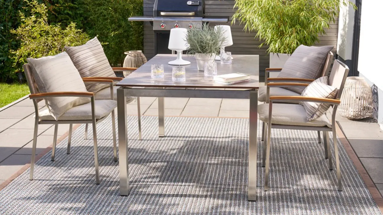 ACAMP Skye stapelstoel rvs teak Acatex