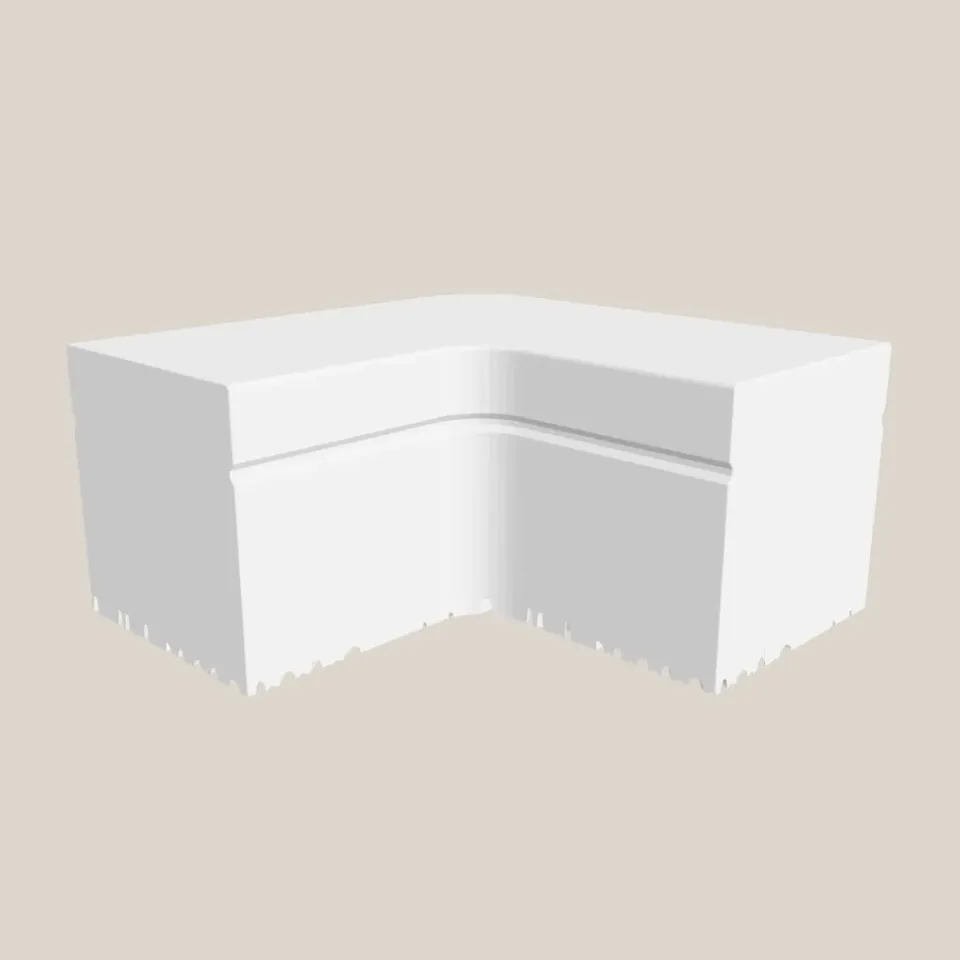 Groundlevel Lumbri IV hoekstuk zitrand 102x102 cm steen