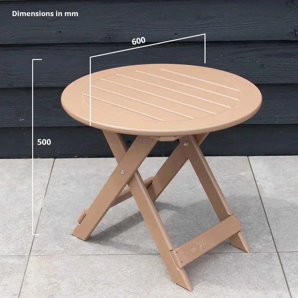 Comfychair bijzettafel lichtbruin onderhoudsarm