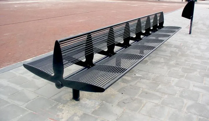 Groundlevel Samson Senna zitbank met rugleuning staal 180 cm