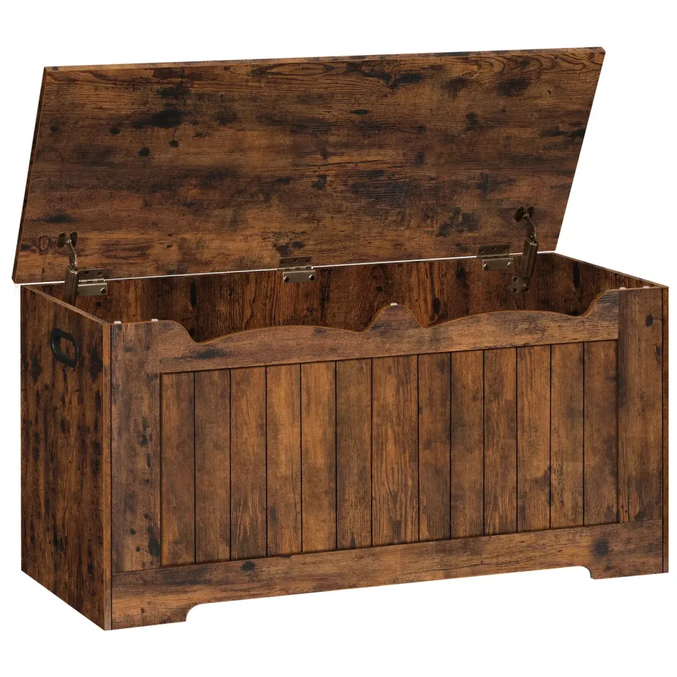 OutdoorMatch opbergbank hout rust brown 150 kg zitbank