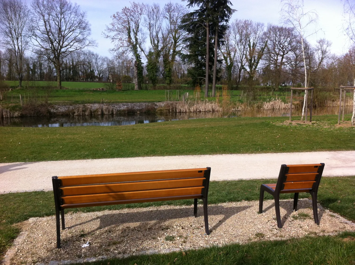 Inter Design Opera buitenbank hout gietijzer