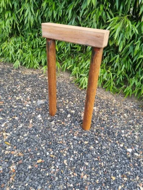 Groundlevel Samson Duin fietsaanleunbeugel CorTen hout 40 cm