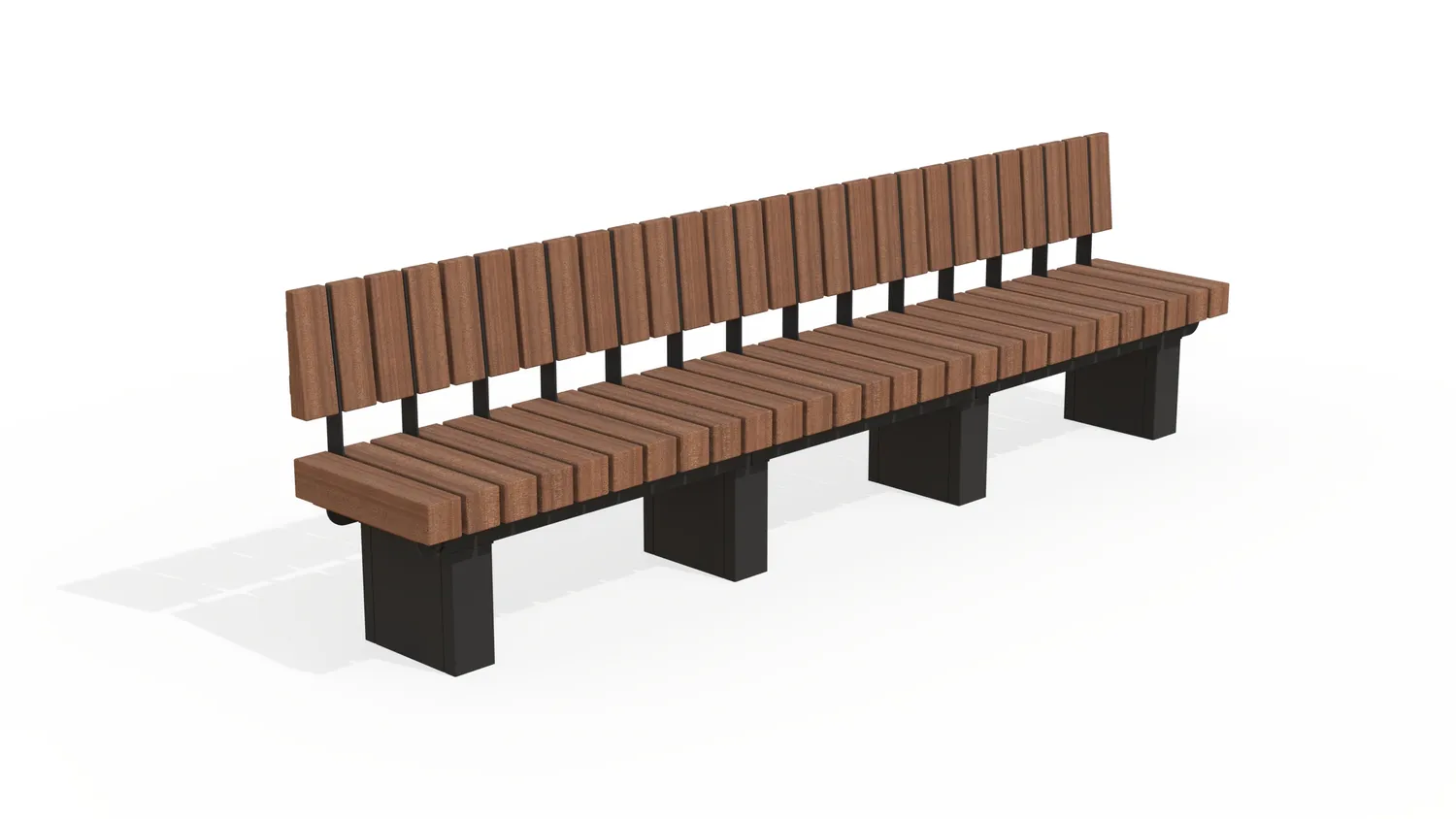 Groundlevel BRUUT 2185-MR zitbank rug+armleuning cumaru