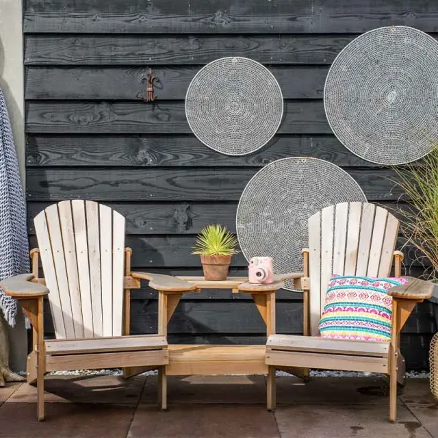 Comfychair Tête-à-tête tuinbank rond hout bouwpakket
