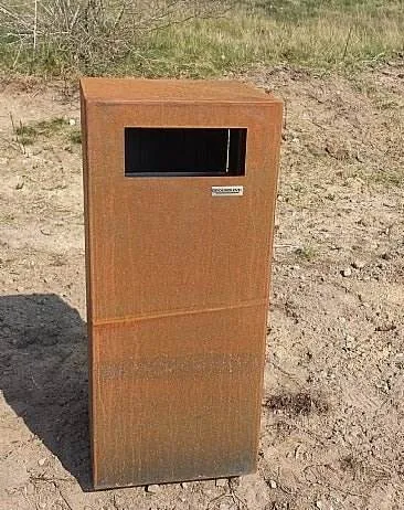 Groundlevel Samson NMM afvalbak cortenstaal onderhoudsvrij