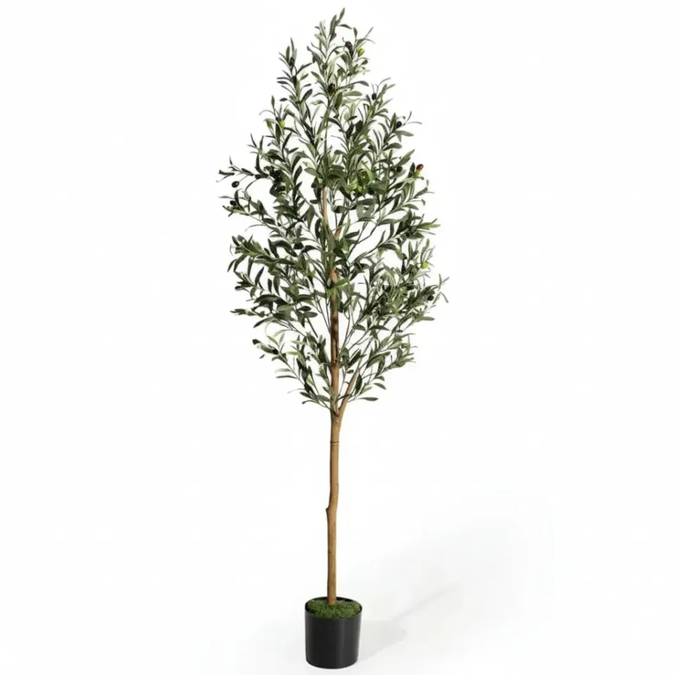 OutdoorMatch kunst olijfboom 180 cm houten stam binnen