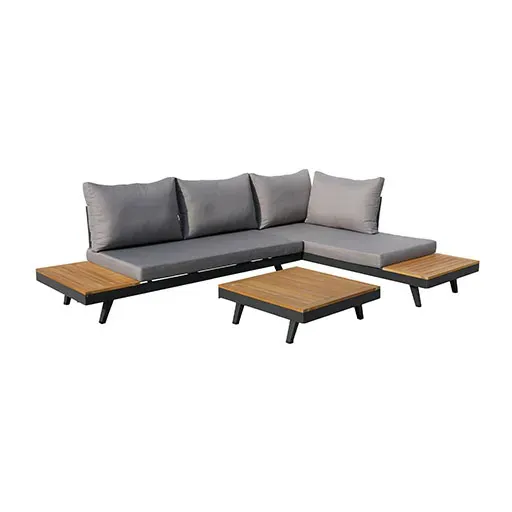 ACAMP Naxos 3-delige loungeset aluminium teak