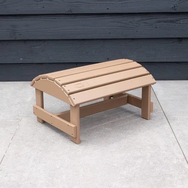 Comfychair voetenbankje kunststof lichtbruin weerbestendig