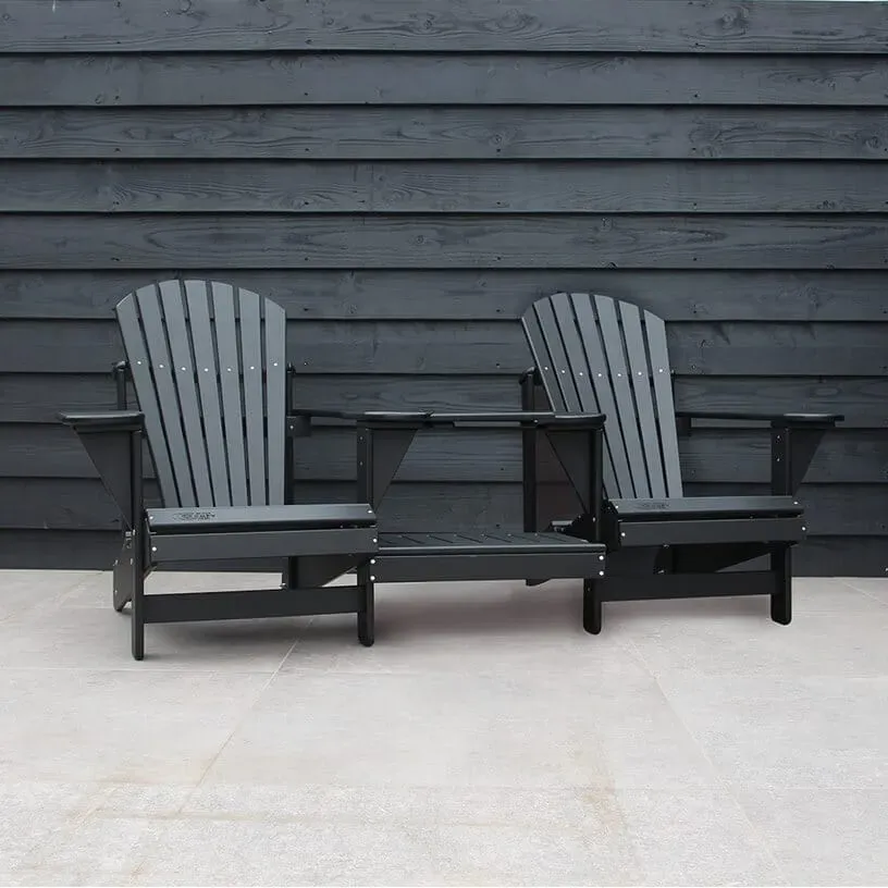 Comfychair Recto Tête-à-tête tuinbank zwart
