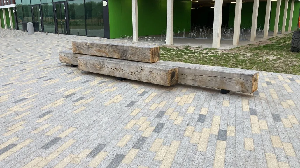 Jaap de Vries London Street bank eiken 300cm zwart