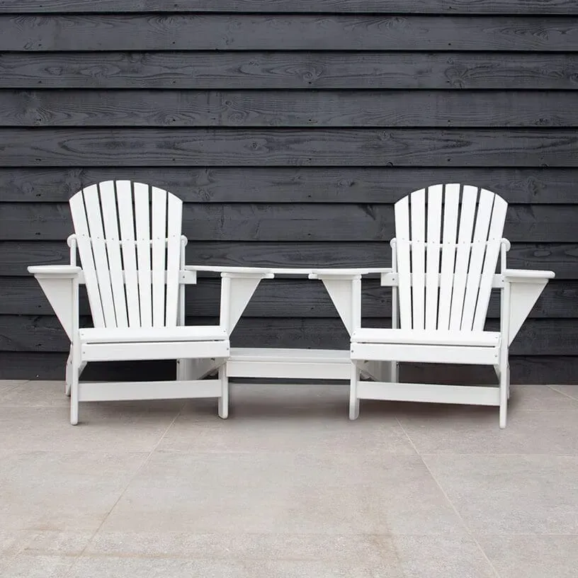 Comfychair Tête-à-tête Rond Kunststof Wit