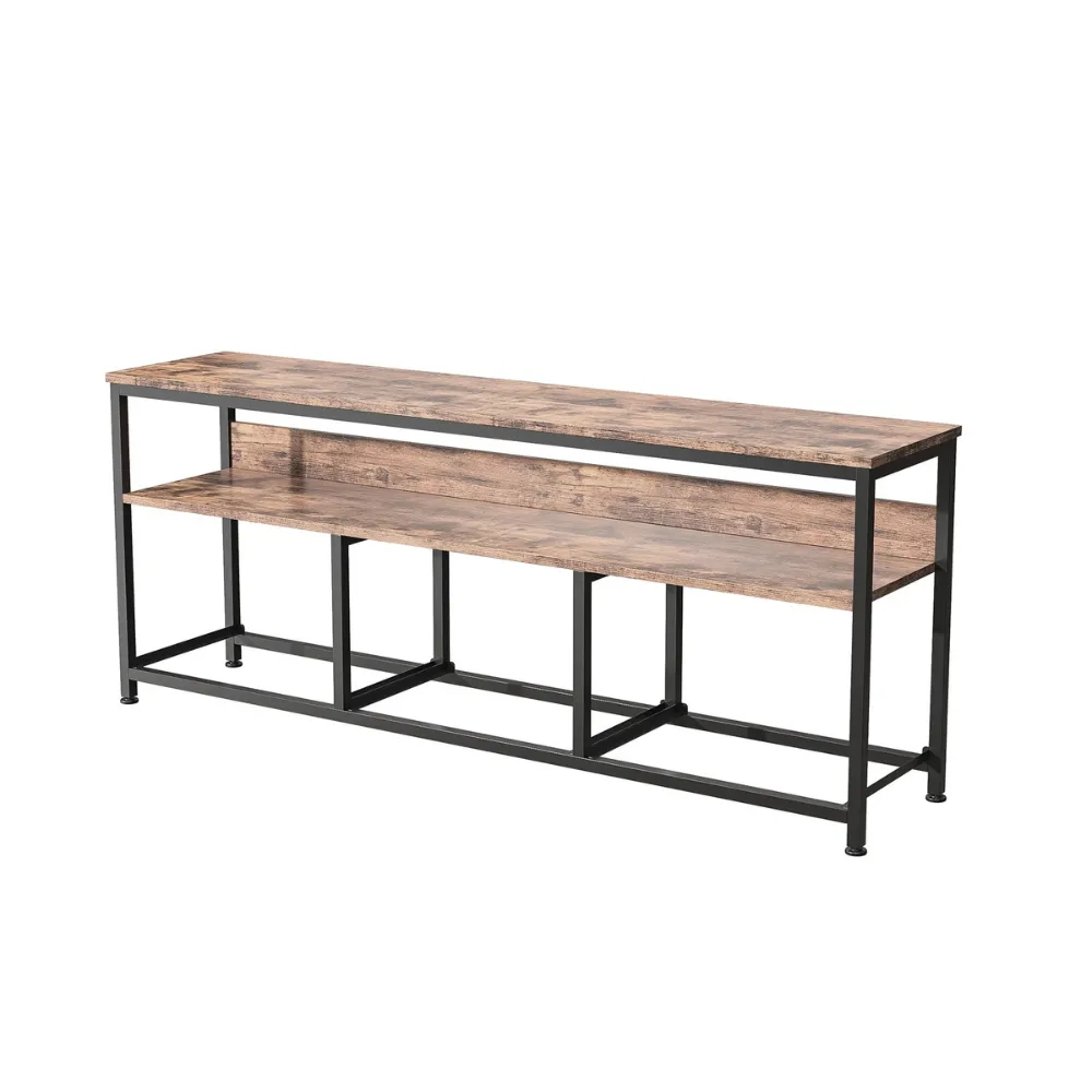 OutdoorMatch TV-stand LED Zwart Staal 108 cm 3 Laden