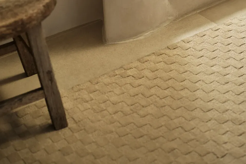 Sutherland Furniture Waffle Tufted zitkussen zand onderhoudsarm