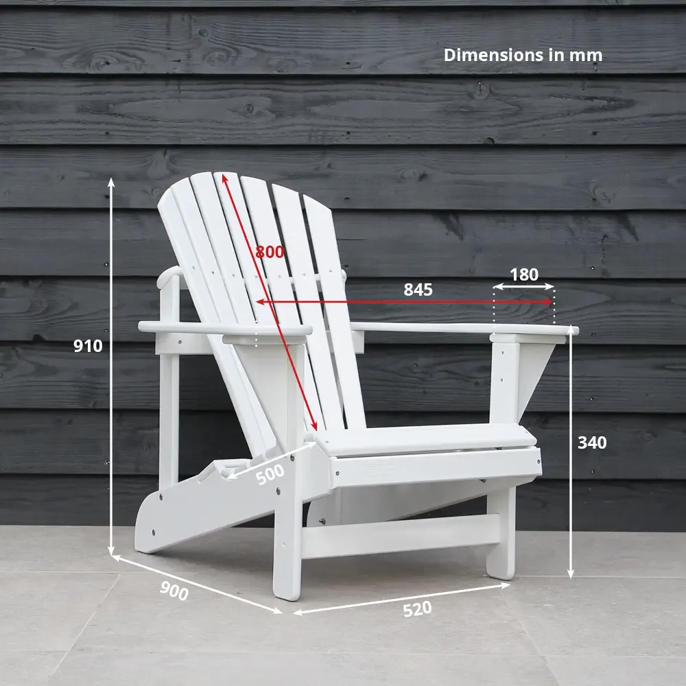 Comfychair Reclining tuinstoel kunststof wit