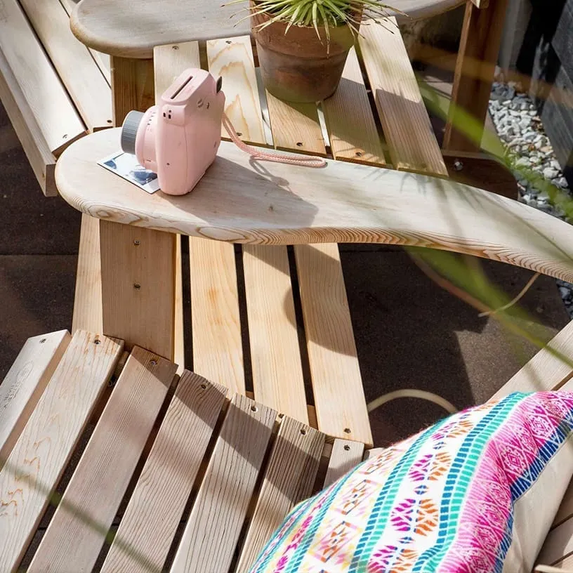 Comfychair Doppelstuhl Rund 2-persoons stoel hout
