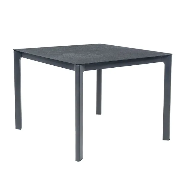 ACAMP Rom tuintafel 90x90 cm glas weerbestendig