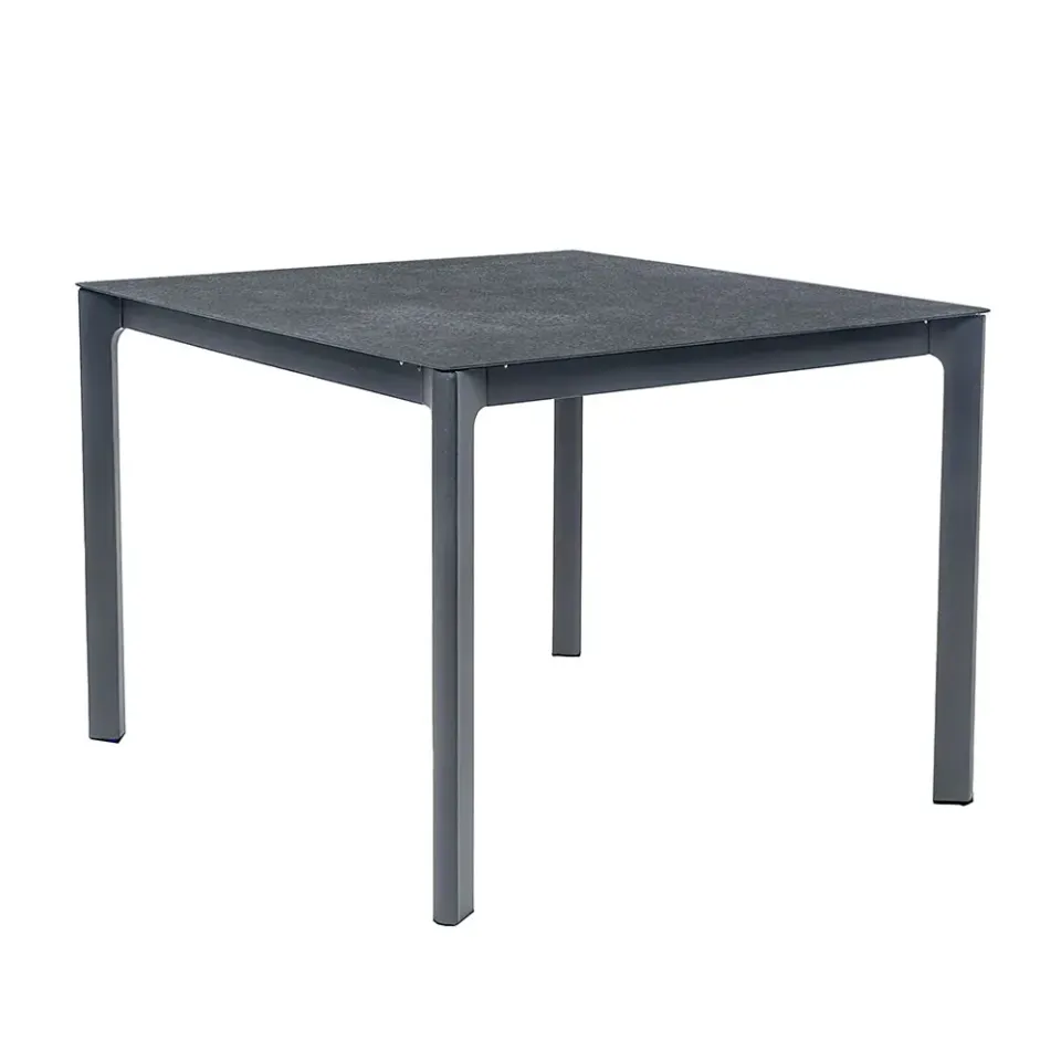 ACAMP Rom tuintafel 90x90 cm glas weerbestendig
