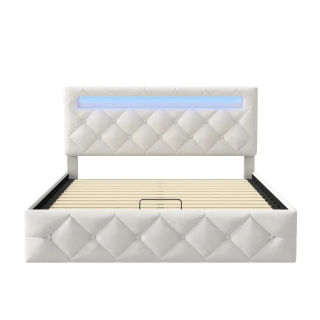 OutdoorMatch Bedframe LED Opbergruimte 140/160x200