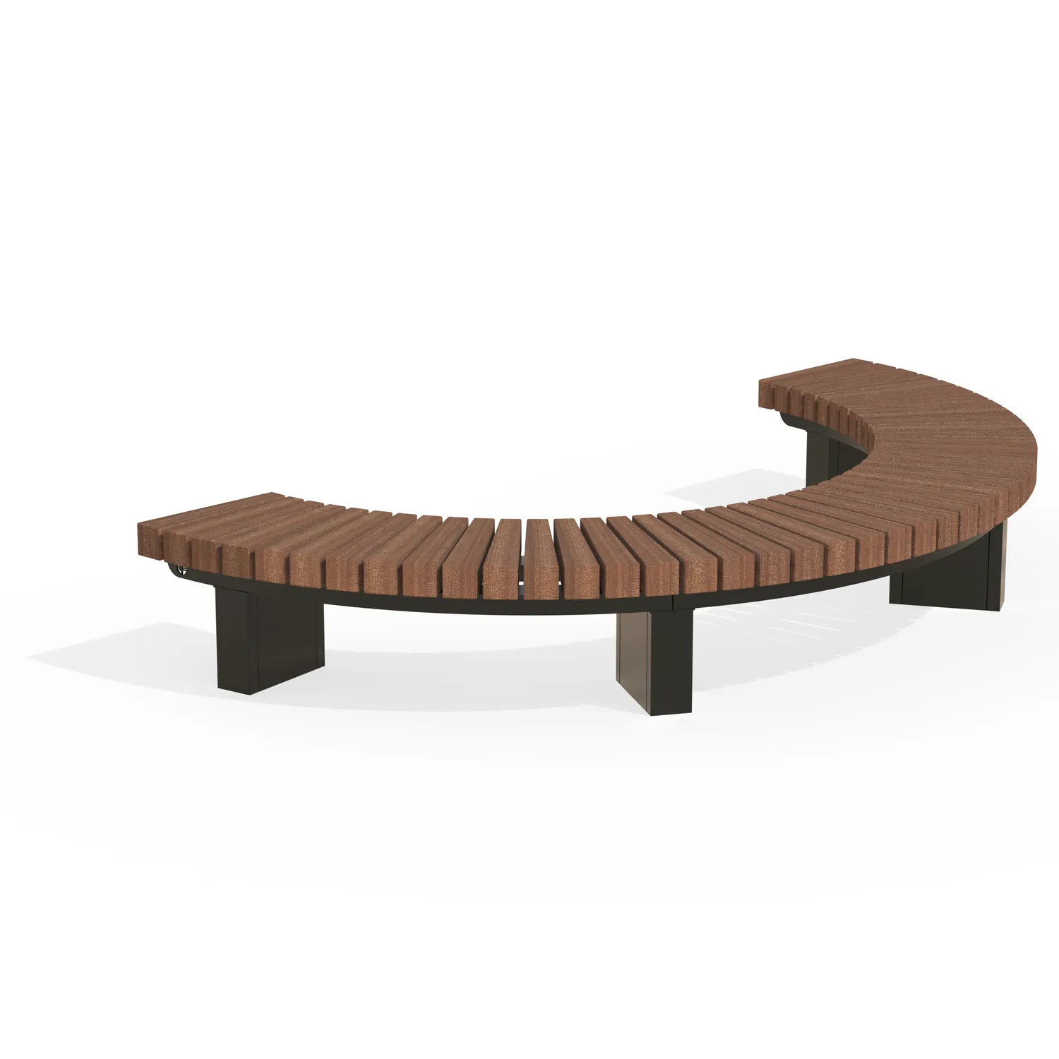 Groundlevel BRUUT Halve Cirkel-ZR vlakke bank Ø3150