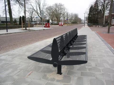 Groundlevel Samson Senna dubbelzijdige bank staal 1800mm