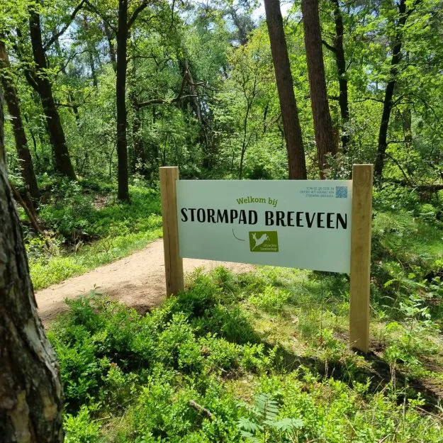 Jaap de Vries Producties Informatiebord Vitaal Sportpark eiken 2-staander