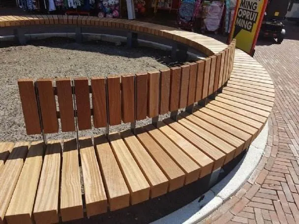 Groundlevel BRUUT 3150-75P-MR boombank cumaru Ø3150 corten