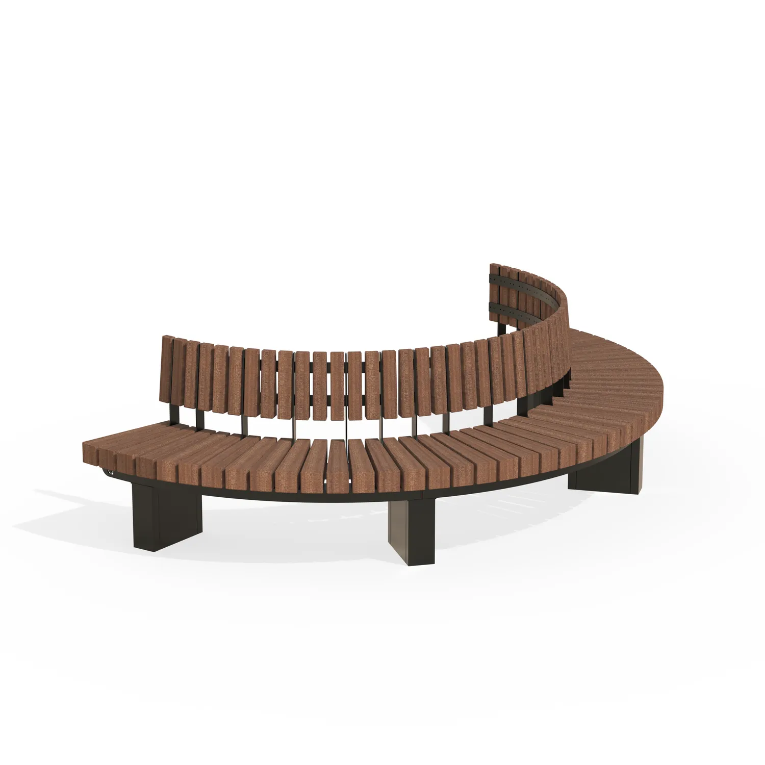 Groundlevel BRUUT Halve Cirkel-MR zitbank rugleuning Ø3150
