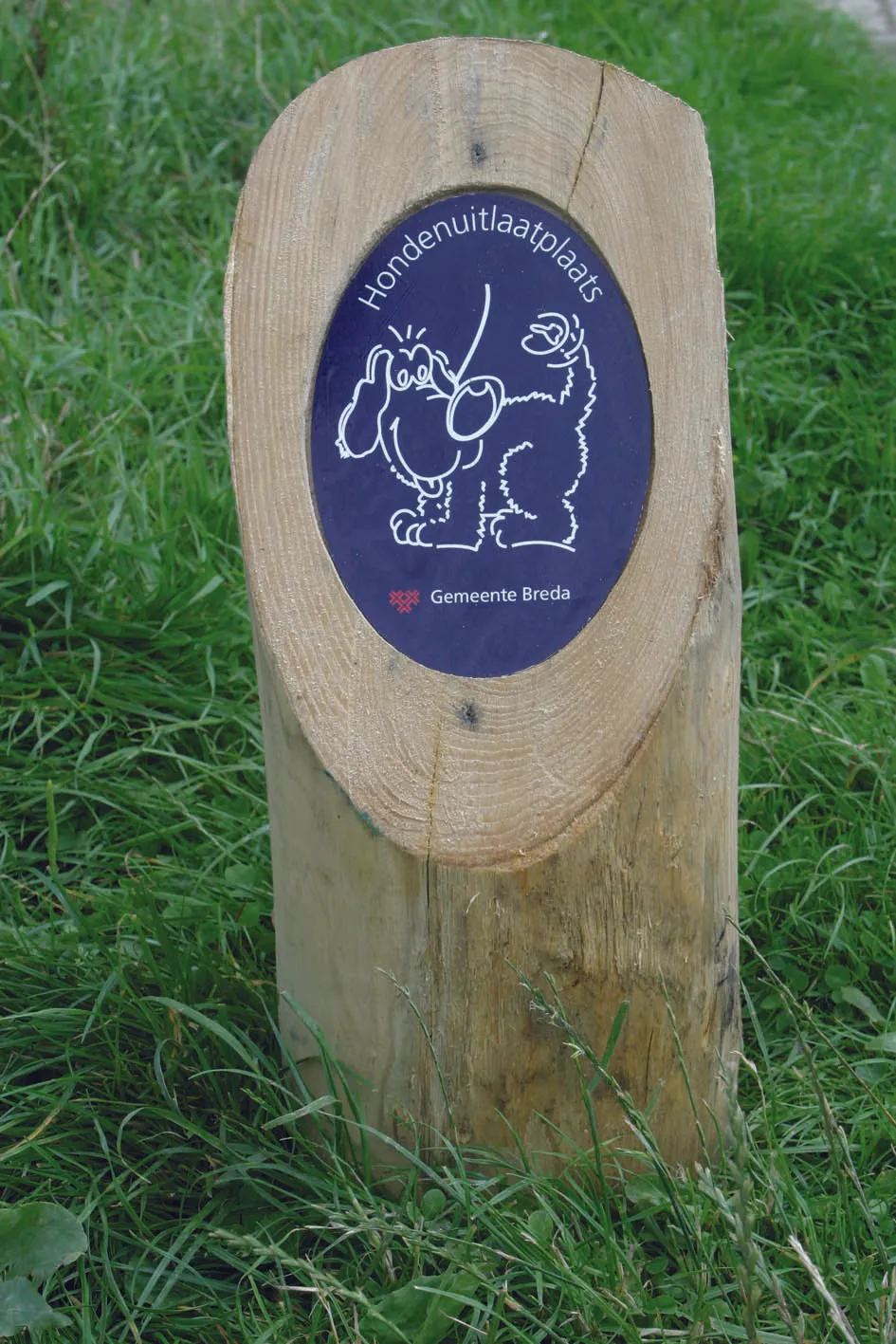 Jaap de Vries Amsterdam hondenbeleidspaal hout 130 cm
