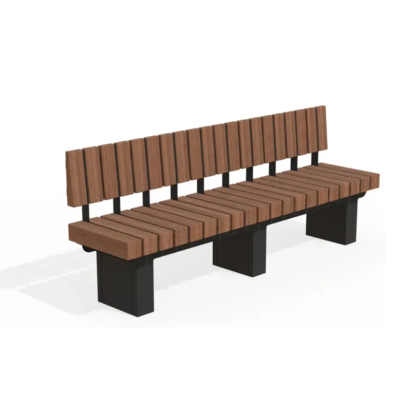 Groundlevel BRUUT 2185-MR zitbank rug+armleuning cumaru