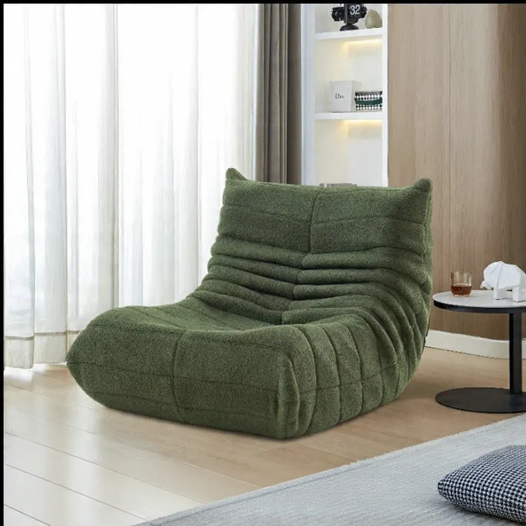 OutdoorMatch Loungefauteuil 86x65cm Beige zacht kunstleer