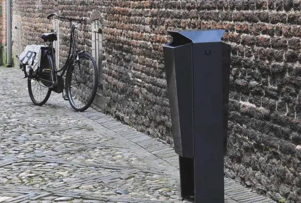 Groundlevel Enzo afvalbak staal 80 liter smalle inworp