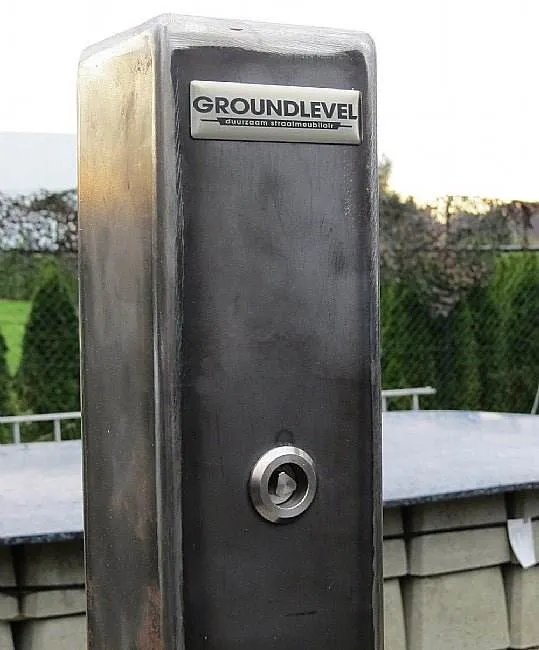Groundlevel Fred afzetpaal CorTenstaal 90x90