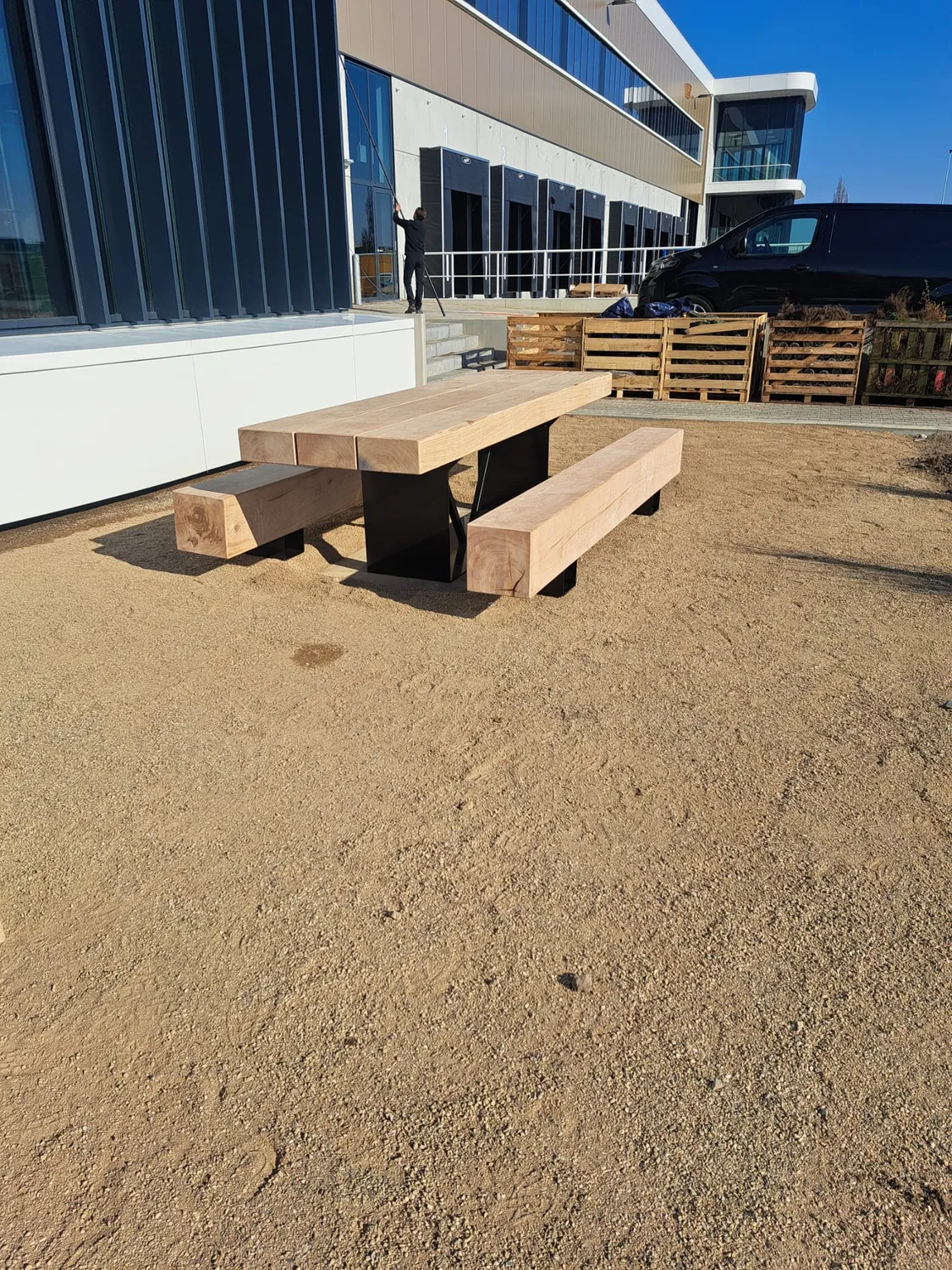 Jaap de Vries Miami picknicktafel douglas staal