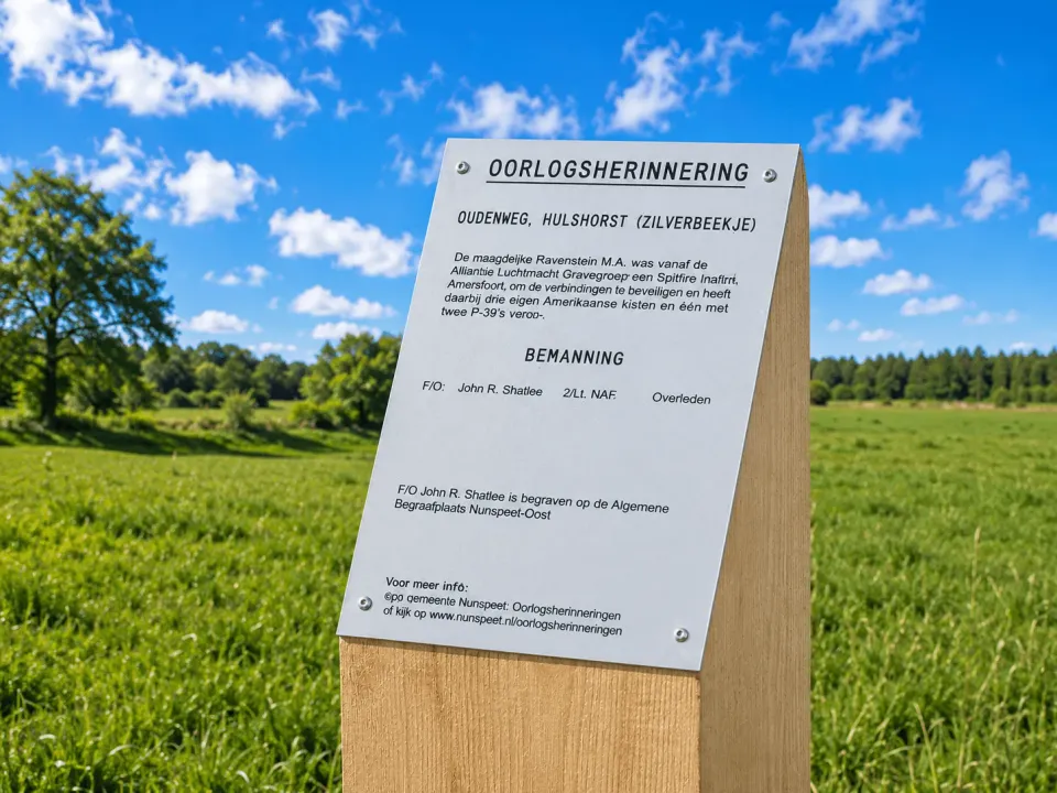 Jaap de Vries Helmond graveerbord eiken RVS-look