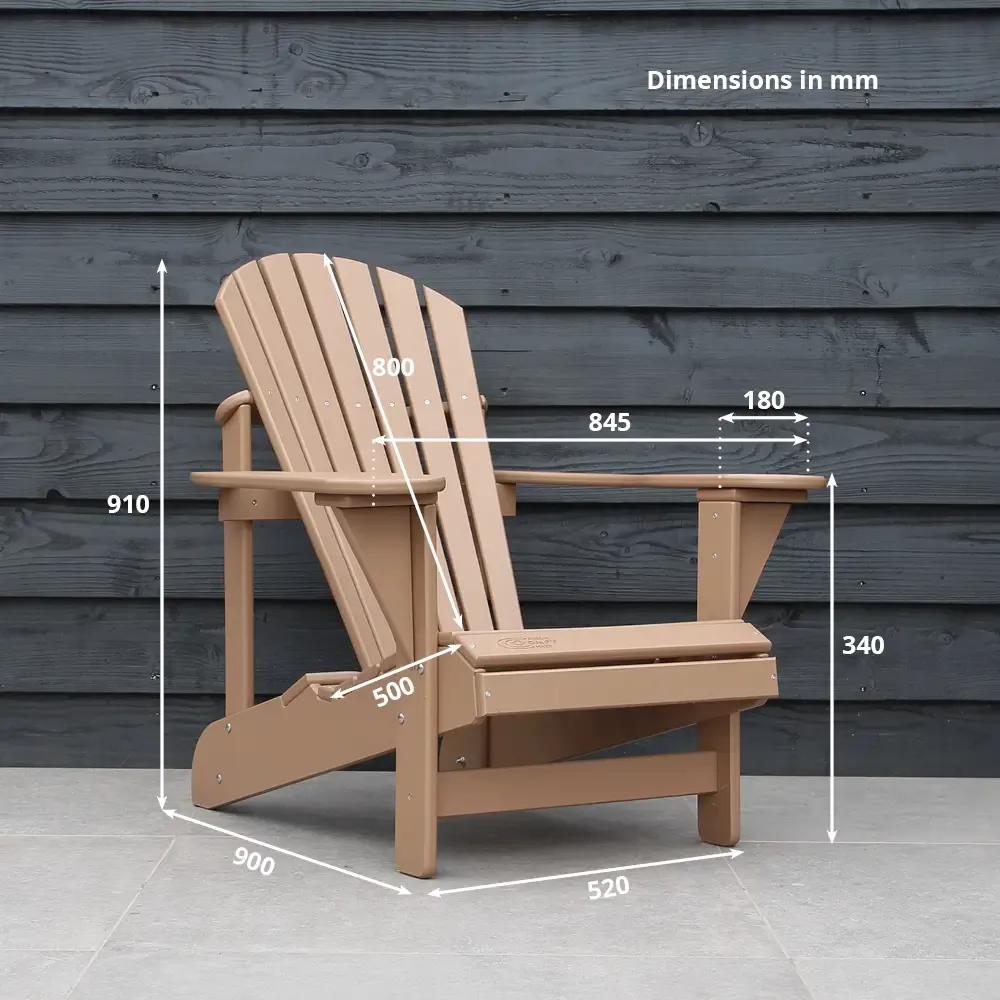 Comfychair dubbele tuinstoel lichtbruin 2-zits