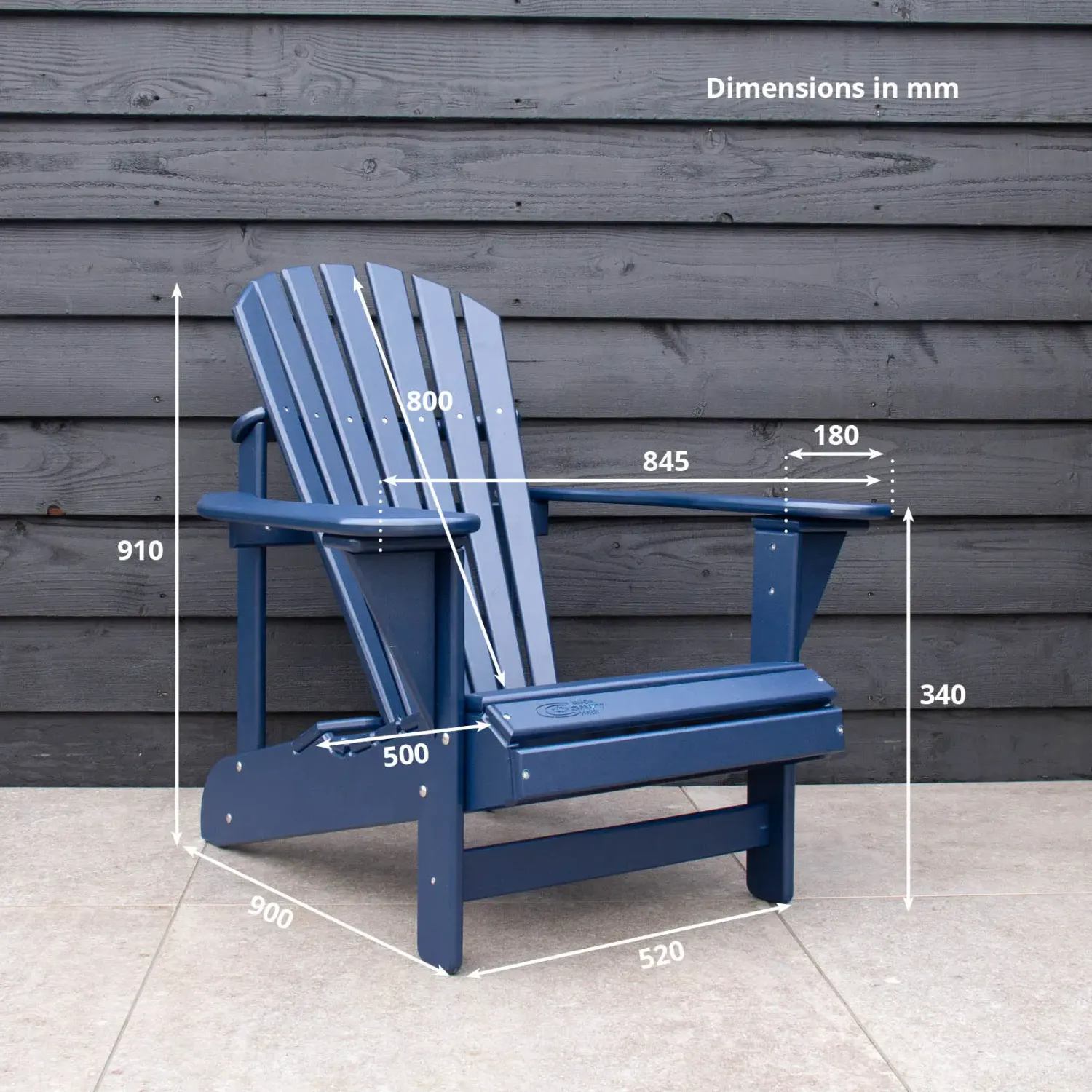 Comfychair Double Chair Tuinstoel Navy 2-Persoons Rond